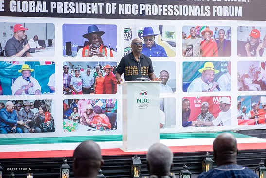Global President of NDC Professionals Forum addressing the audience